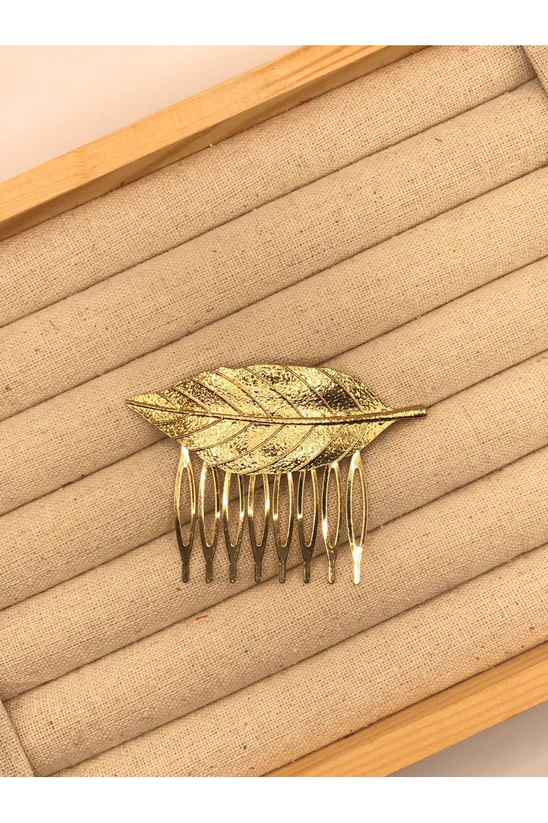 Peinecillo HOJA dorado