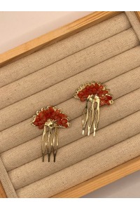 Peinecillo ABANICO CORALITOS dorado