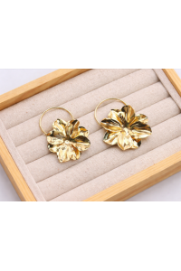 Pendientes ARO FLOR dorado