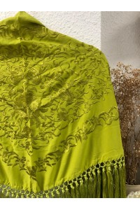 Mantoncillo de flamenca ANDALUCÍA verde lima