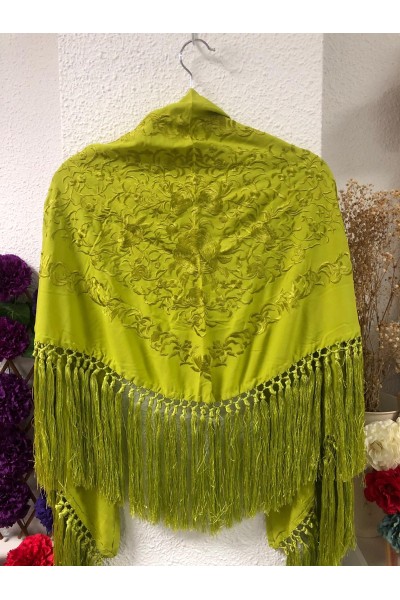Mantoncillo de flamenca ANDALUCÍA verde lima