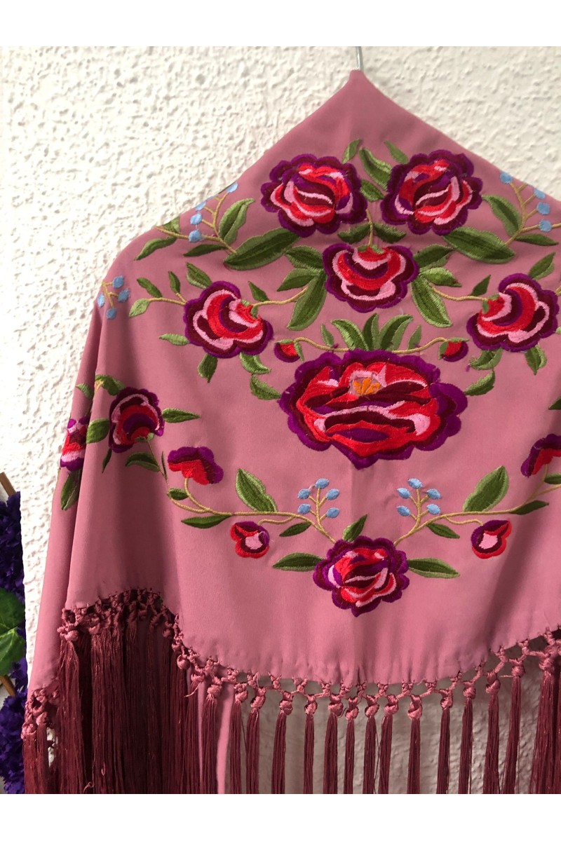 Mantoncillo de flamenca de niña PEONITA maquillaje