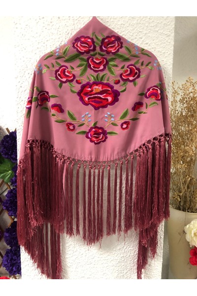 Mantoncillo de flamenca de niña PEONITA maquillaje