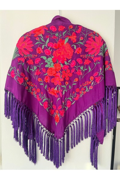Mantoncillo de flamenca ALGAIDA morado