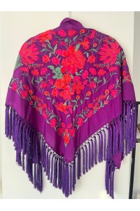 Mantoncillo de flamenca ALGAIDA morado