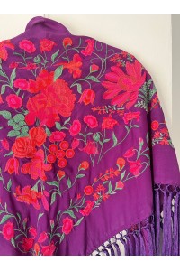 Mantoncillo de flamenca ALGAIDA morado