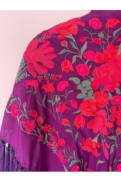 Mantoncillo de flamenca ALGAIDA morado