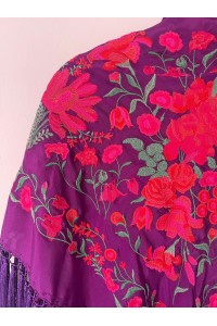 Mantoncillo de flamenca ALGAIDA morado