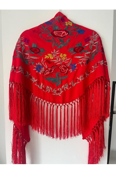 Mantoncillo de flamenca ALEGRÍA rojo
