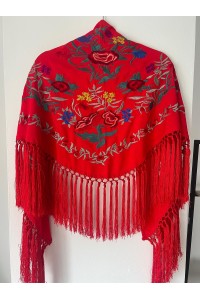 Mantoncillo de flamenca ALEGRÍA rojo