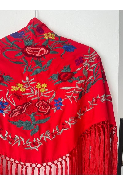 Mantoncillo de flamenca ALEGRÍA rojo