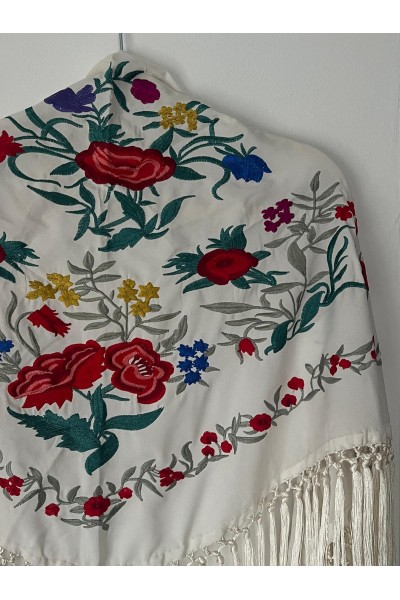 Mantoncillo de flamenca ALEGRÍA blanco