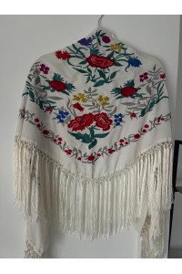 Mantoncillo de flamenca ALEGRÍA blanco