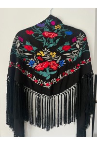 Mantoncillo de flamenca ALEGRÍA negro
