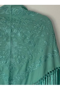 Mantoncillo de flamenca ANDALUCÍA verde agua
