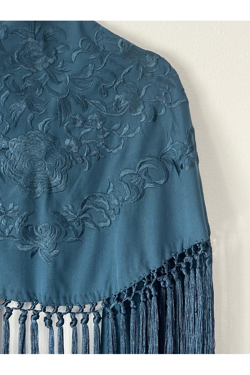 Mantoncillo de flamenca de niña ANDALUCÍA azul ducado