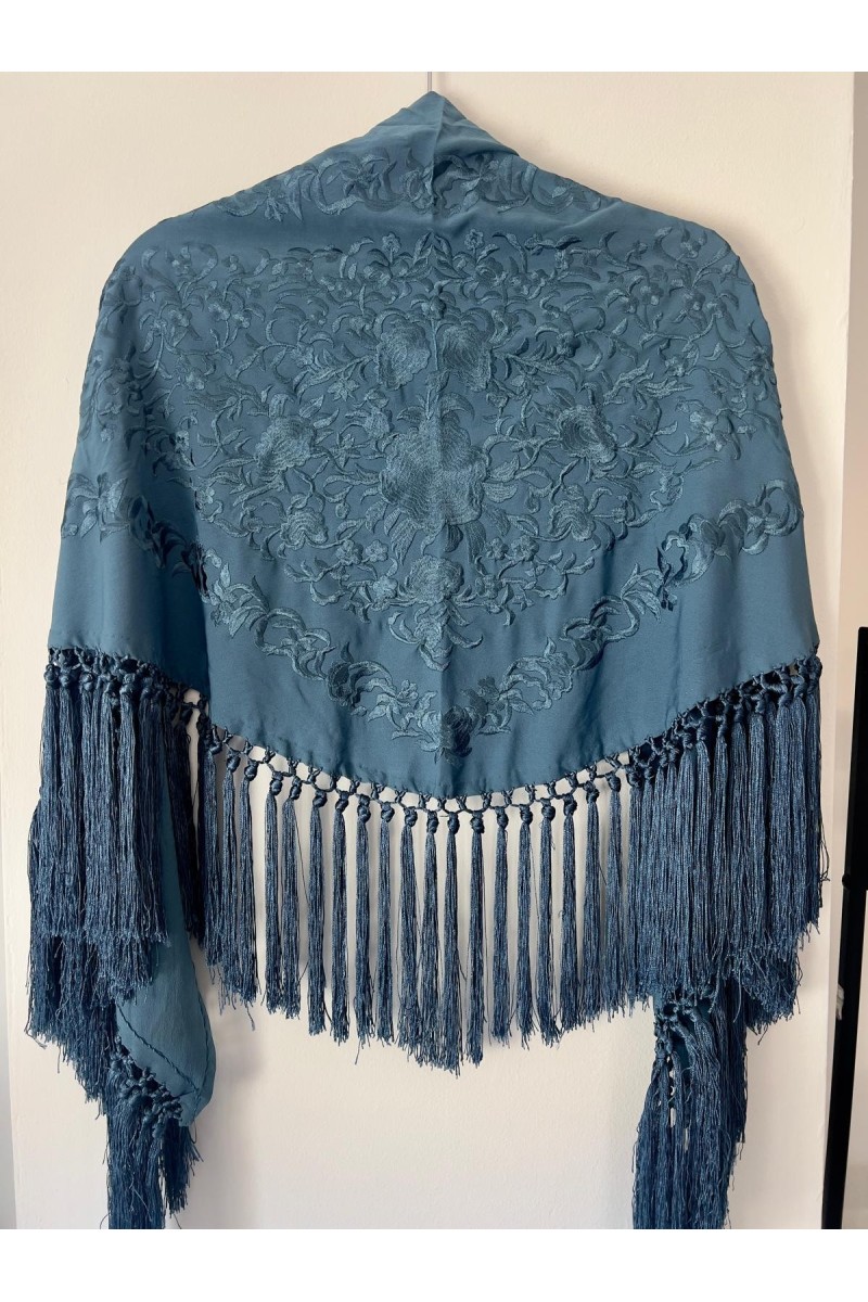 Mantoncillo de flamenca ANDALUCÍA azul ducado