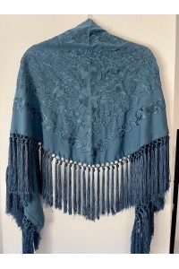 Mantoncillo de flamenca ANDALUCÍA azul ducado