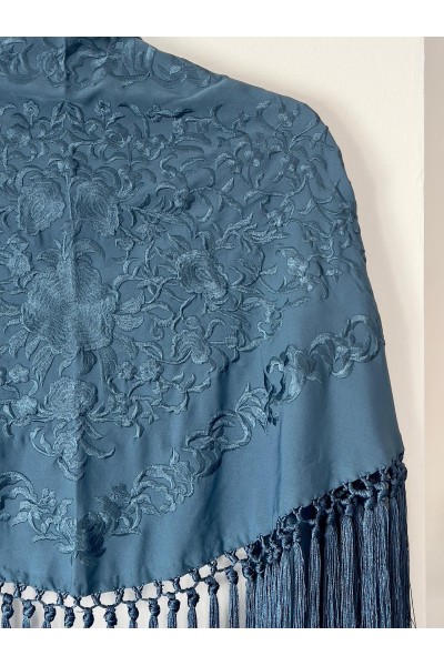 Mantoncillo de flamenca ANDALUCÍA azul ducado