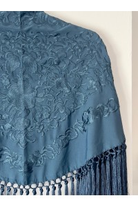 Mantoncillo de flamenca ANDALUCÍA azul ducado