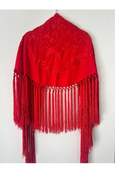 Mantoncillo de flamenca de niña ANDALUCÍA rojo