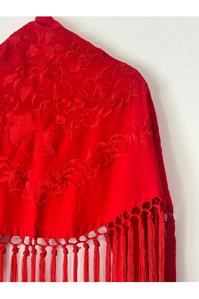 Mantoncillo de flamenca de niña ANDALUCÍA rojo