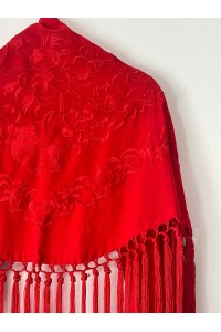 Mantoncillo de flamenca de niña ANDALUCÍA rojo