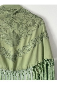 Mantoncillo de flamenca de niña ANDALUCÍA verde manzana