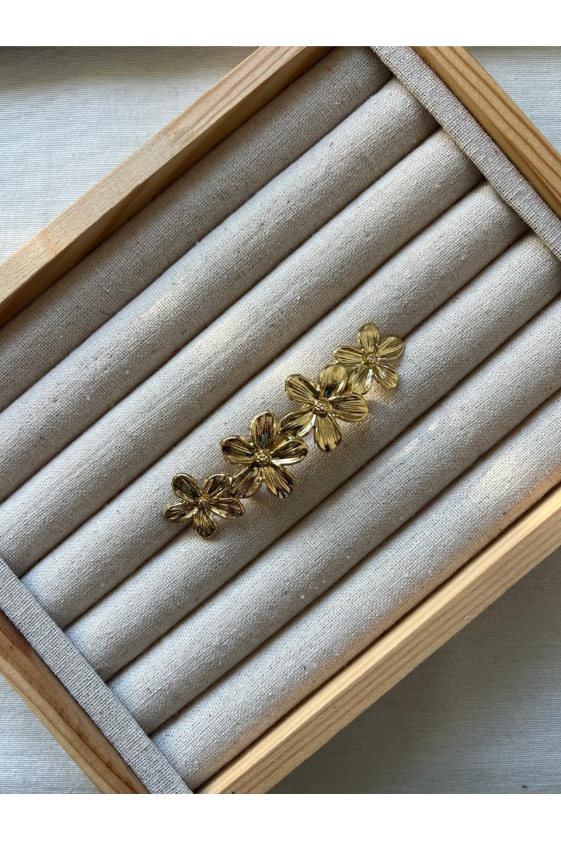 Broche CUATRO FLORES dorado