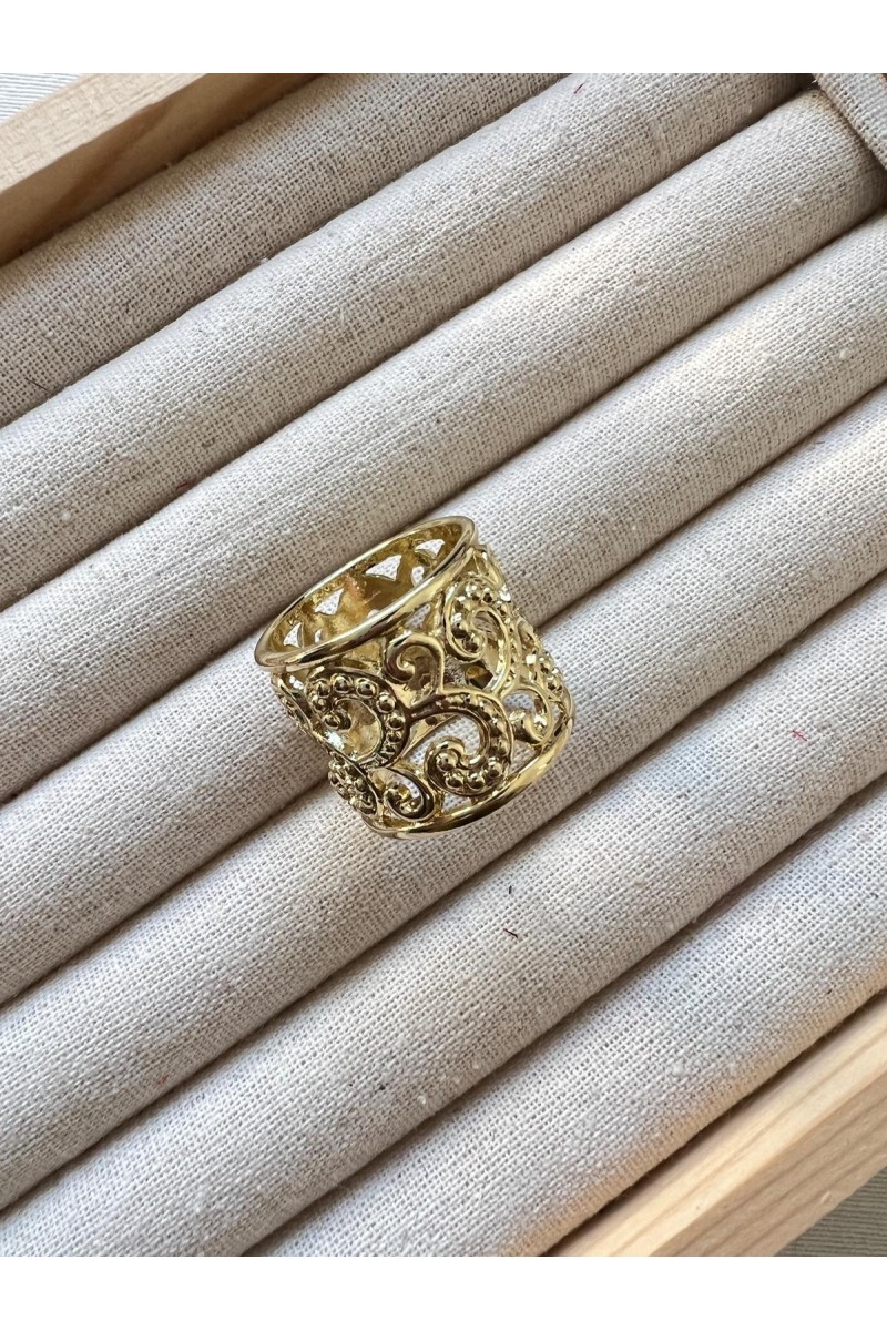 ANILLO de mantoncillo ROMANO mediano dorado