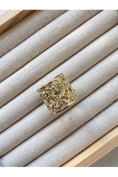 ANILLO de mantoncillo ROMANO mediano dorado