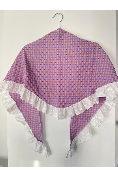 Pico de flamenca ROMERITO, camel, morado, batista
