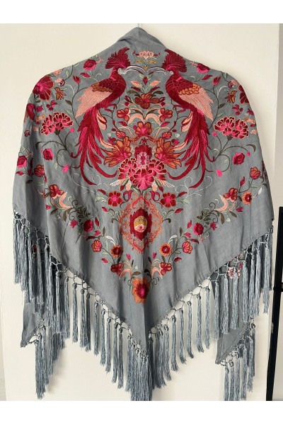 Mantoncillo de flamenca HERENCIA gris