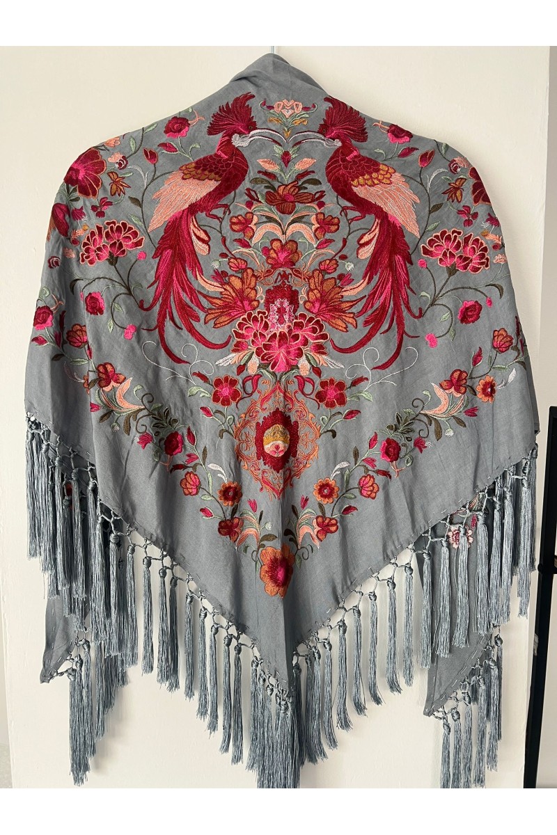 Mantoncillo de flamenca HERENCIA gris