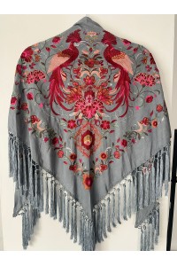 Mantoncillo de flamenca HERENCIA gris