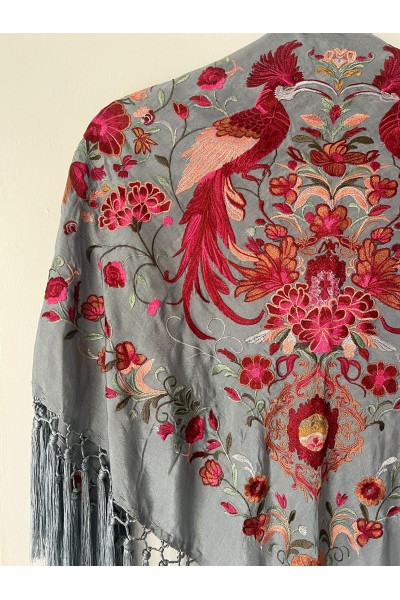 Mantoncillo de flamenca HERENCIA gris