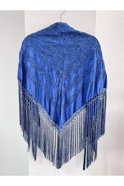 Mantoncillo ZARZAMORA azul y buganvilla