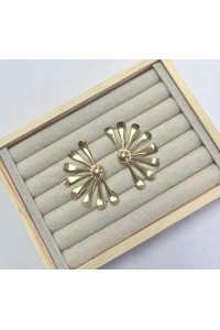 Pendientes MARINA dorados, forma media flor