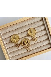 Peinecillo MONEDA GRANDE dorada