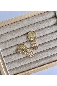 Peinecillo MONEDA pequeña dorada