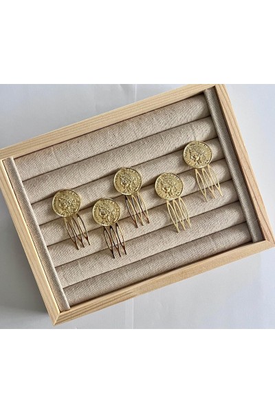 Peinecillo MONEDA pequeña dorada