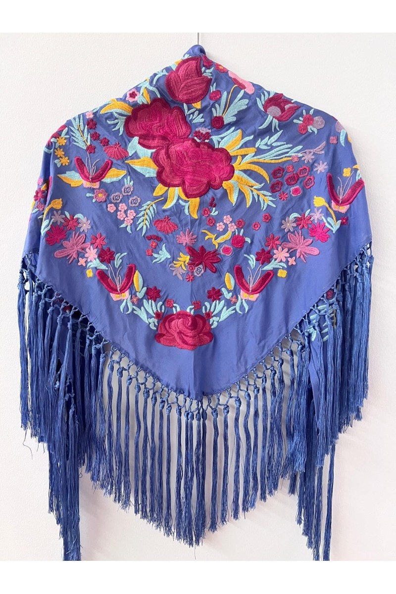 Mantoncillo REVUELO azul ducado y fuxia Mantoncillo REVUELO azul ducado y fuxia
