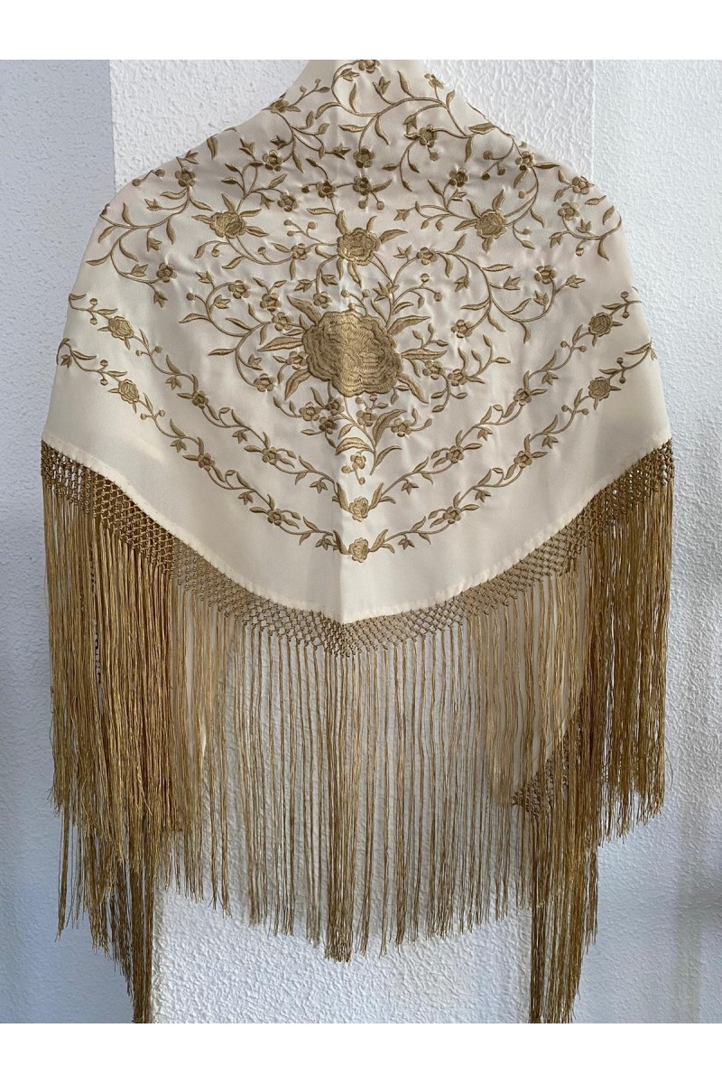 Mantoncillo HADA BEIGE Y DORADO