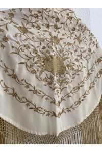 Mantoncillo HADA BEIGE Y DORADO